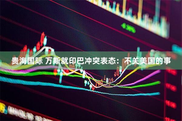 贵海国际 万斯就印巴冲突表态：不关美国的事